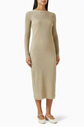 Pleated Midi Dress