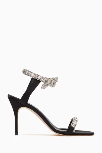 Asasan Crystal 90 Sandals in Satin