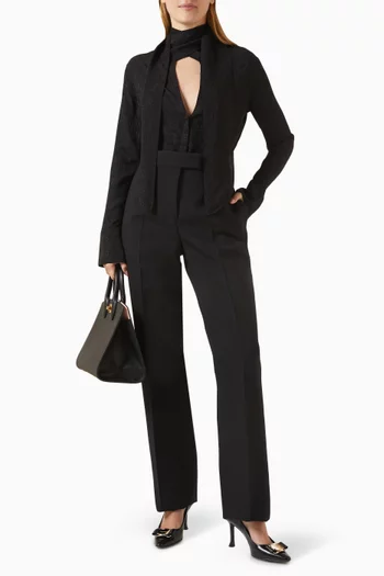 High-waisted Pants in Wool