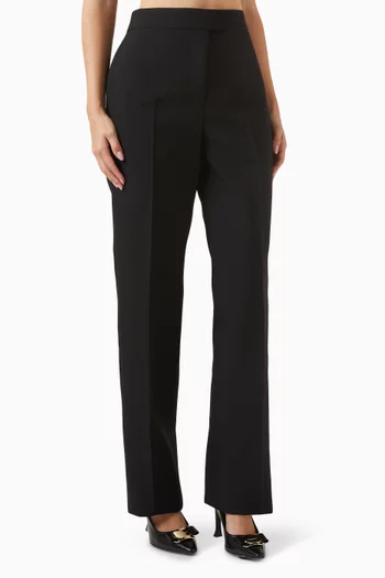 High-waisted Pants in Wool
