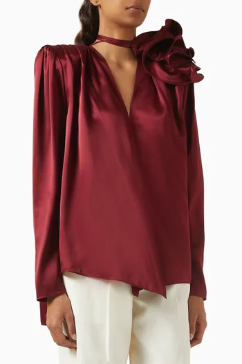 Classic Flower Blouse in Silk