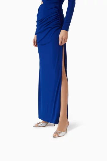 Carol 75 Crystal Mules in Metallic Leather