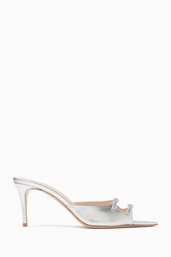 Carol 75 Crystal Mules in Metallic Leather