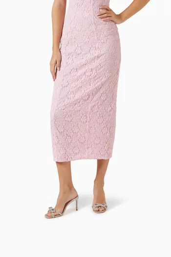 Leonie 85 Crystal Mules in Satin