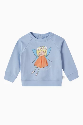 Fairy Graphic Print Sweatshirt in Organic Cotton