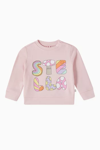 Logo-print Sweatshirt in Organic Cotton