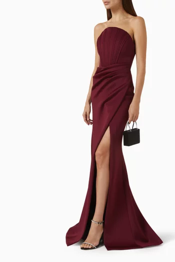 Roxy Slit Gown in Scuba