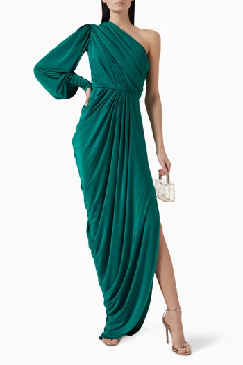 Martina Draped One-shoulder Dress