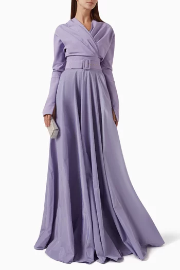 فستان جوزي طويل كريب وتفتا