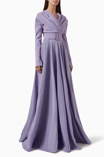 فستان جوزي طويل كريب وتفتا