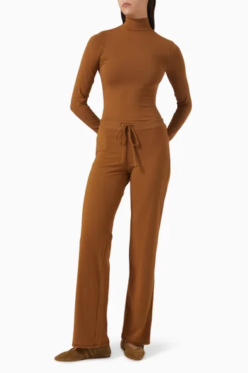 Cotton Jersey Straight-leg Pants