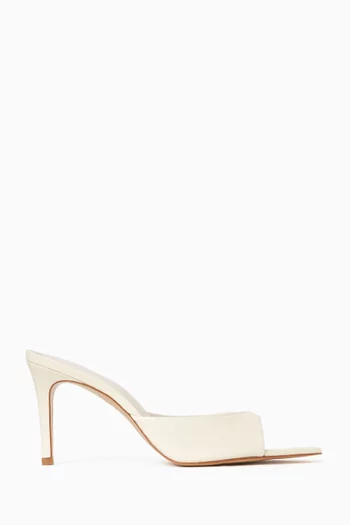 حذاء بريا مفتوح من الخلف بكعب 80 مم جلد لامع