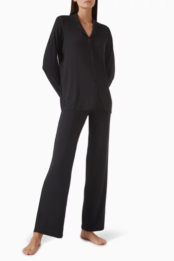 Sleep Long Sleeve Button-up Set