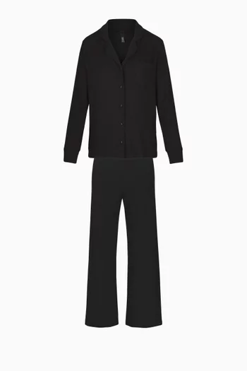 Sleep Long Sleeve Button-up Set