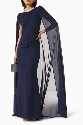 Cape Gown in Crepe