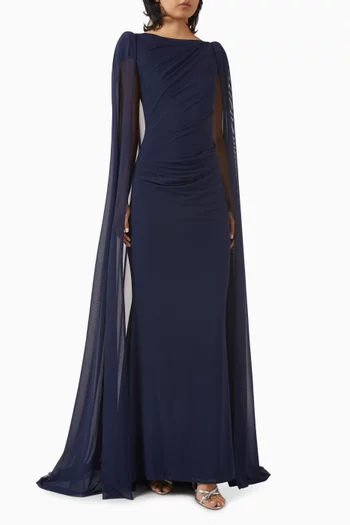 Cape Gown in Crepe