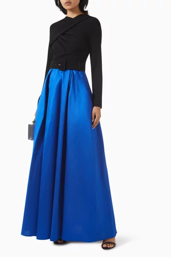 Draped Belted Dress