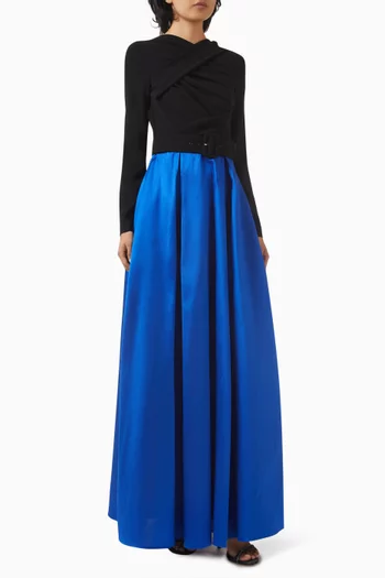 Draped Belted Dress