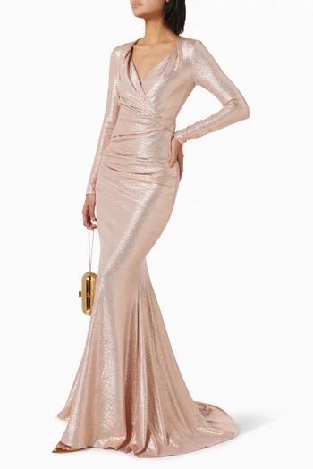 Draped Mermaid Gown