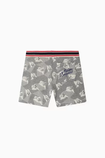 Edel Bermuda Shorts in Jacquard Fleece