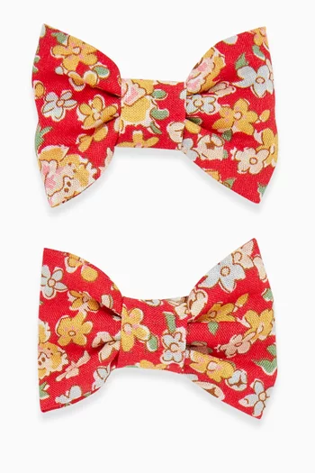 Miniclic Hair Bows in Liberty fabric