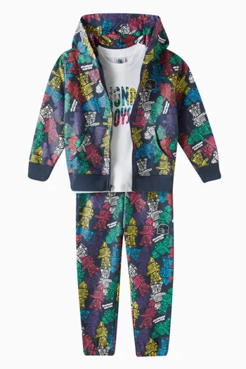 Robot Print Sweatpants in Cotton