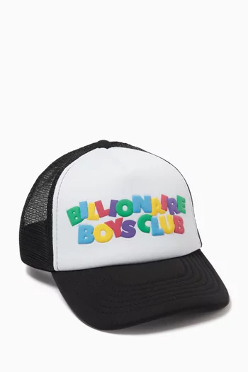 Puff Print Graphic Truckers Cap