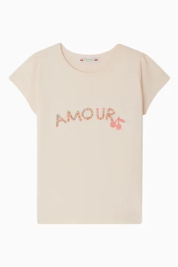 تي شيرت كابريشيا بتطريز Amour