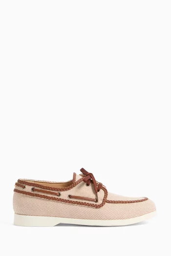 Palm Avenue Boat Shoes in Canvas & Nappa