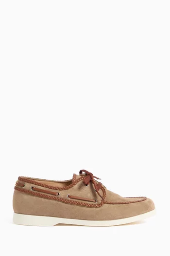 Palm Avenue Boat Shoes in Crust & Nappa Leather