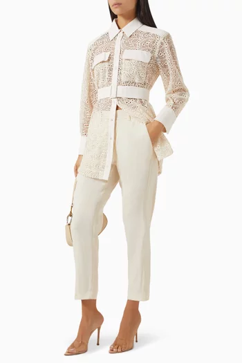 Arles Slim Pants in Viscose & Linen