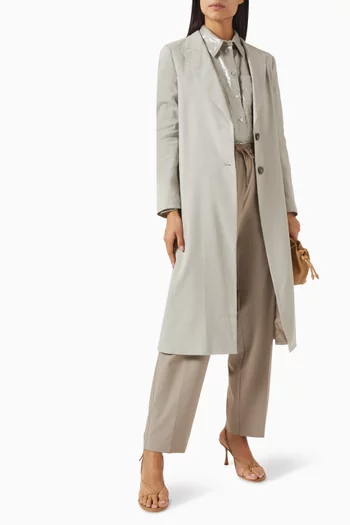 Renata Trench Coat in Viscose & Linen