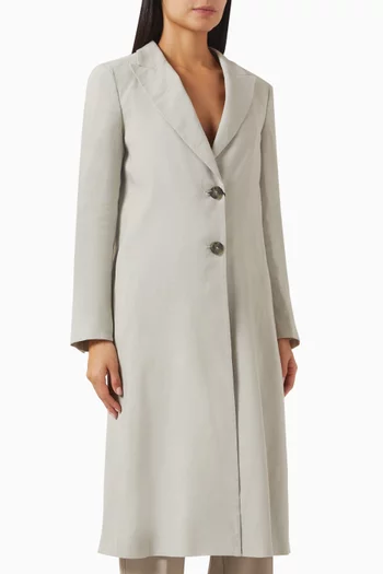Renata Trench Coat in Viscose & Linen