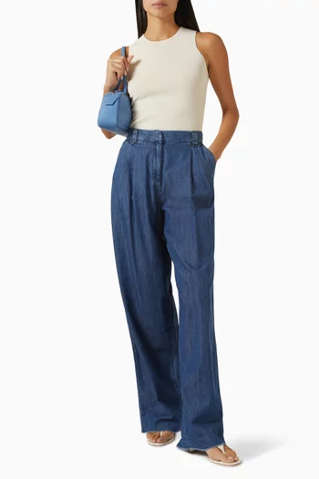 Wide-leg Jeans in Cotton-blend Denim