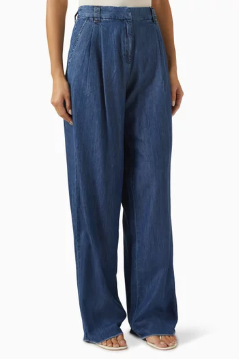 Wide-leg Jeans in Cotton-blend Denim