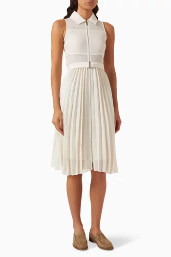 Cereale Belted Shirtdress in Mesh