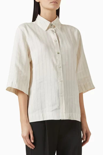 Manna Straight-fit Shirt in Linen-blend