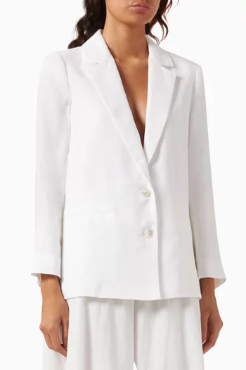 Dallas Single-breasted Blazer in Linen