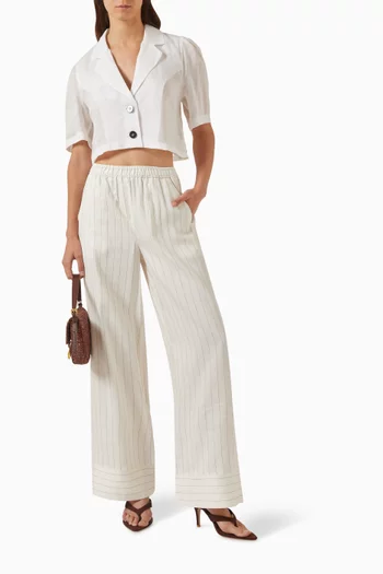 Roger Crop Blazer in Ramie