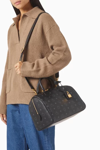 Medium Ella Boston Bag in Coated-canvas