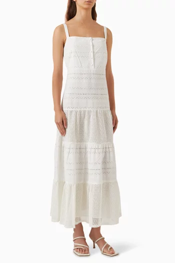 Bavero Midi Dress in Cotton
