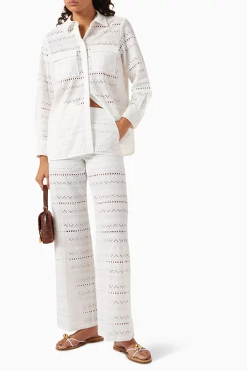 Sarago Broderie Anglaise Shirt in Cotton