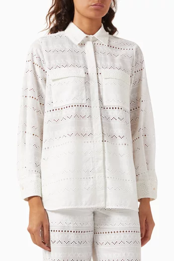 Sarago Broderie Anglaise Shirt in Cotton