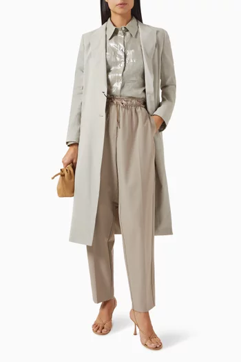 Larix Shirt in Laminated Linen