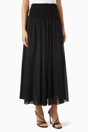 Folco High-waisted Skirt in Chiffon