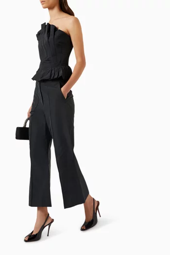 Dorina Flared Pants in Taffeta