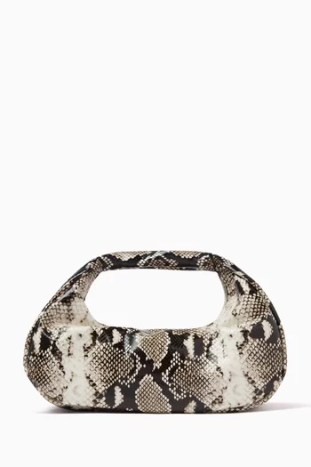 Bon Bon Bag in Python-embossed Leather