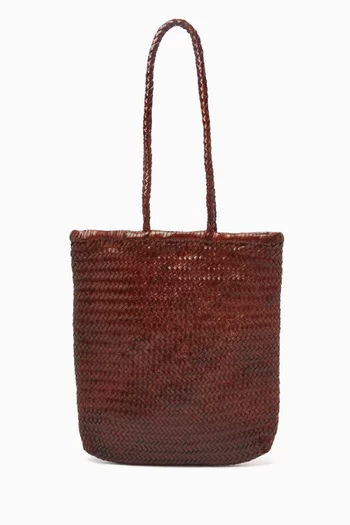 Bagu Tote Bag in Woven Leather