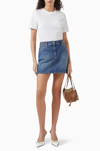 Embroidered Logo T-shirt in Cotton-jersey