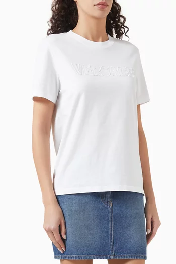 Embroidered Logo T-shirt in Cotton-jersey